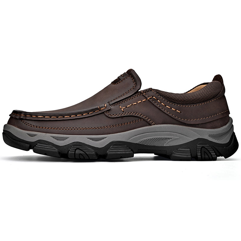 ⏰Promotion 50% OFF - Men's Orthopedic Walking Shoes Genuine Leather Slip On Loafers