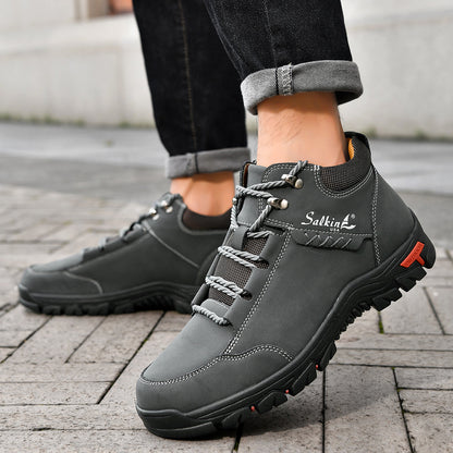 ⏰Limited-Time 70% OFF –Men’s Work Hiking Boots – Waterproof, Non-Slip, Puncture and Smash Resistant, Wide Toe, Arch Support – Ideal for Daily Wear and Outdoor Adventures