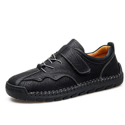 ⏰Promotion - 50% OFF🔥GARB®Men's Handcrafted Leather Orthopedic Loafers - Wide Toe Box, Adjustable Hook & Loop Strap