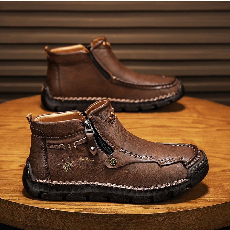 💥Last day deals 70% OFF💥Men's Casual Handmade Leather Non-slip Arch Support Boots - Prevent Foot Diseases