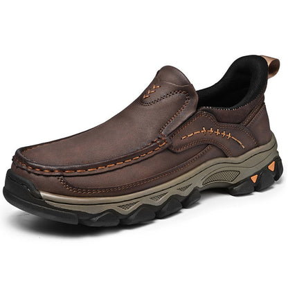 ⏰Last Day! 45% OFF 🔥GARB® Men's Genuine Leather Wide-Toe Orthopedic Outdoor Loafers