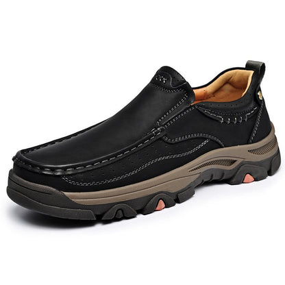 ⏰Last Day! 45% OFF  🔥GARB®Men's Genuine Leather Outdoor Slip-On Loafers with Arch Support & Wide Toe Box