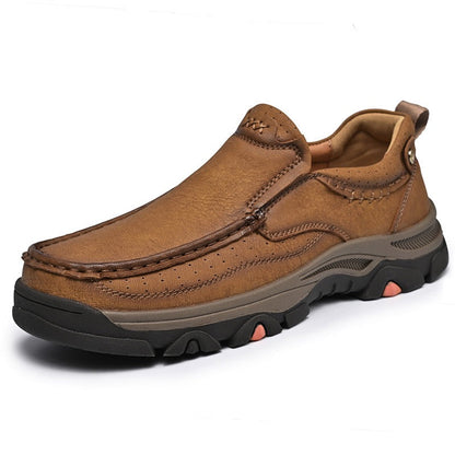 ⏰Last Day! 45% OFF  🔥GARB®Men's Genuine Leather Outdoor Slip-On Loafers with Arch Support & Wide Toe Box