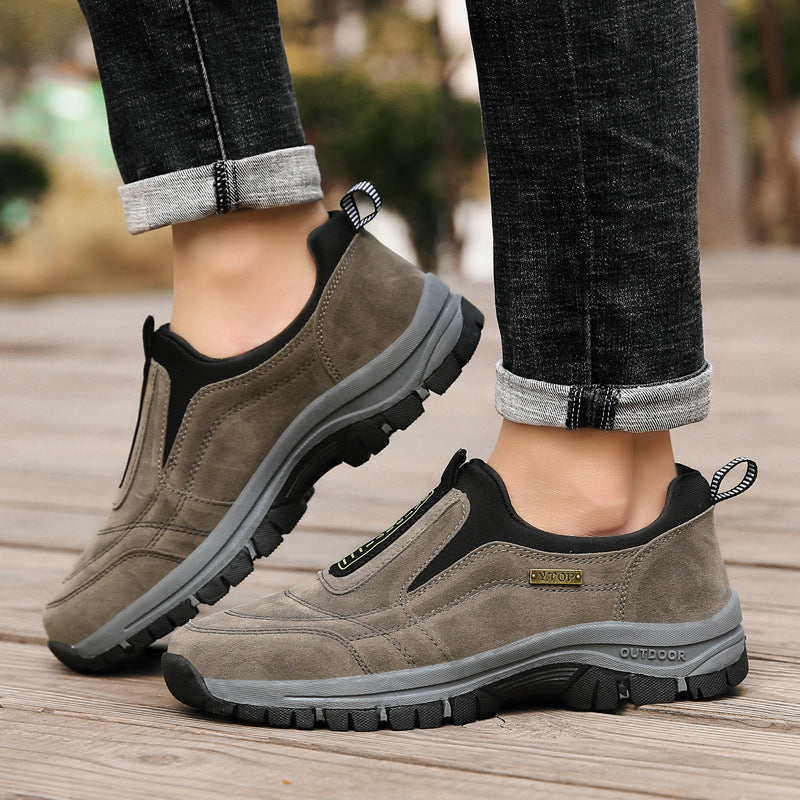 (🔥Best Selling) Men's Comfortable Waterproof Orthopedic Walking Shoes Plus Velvet Shoes