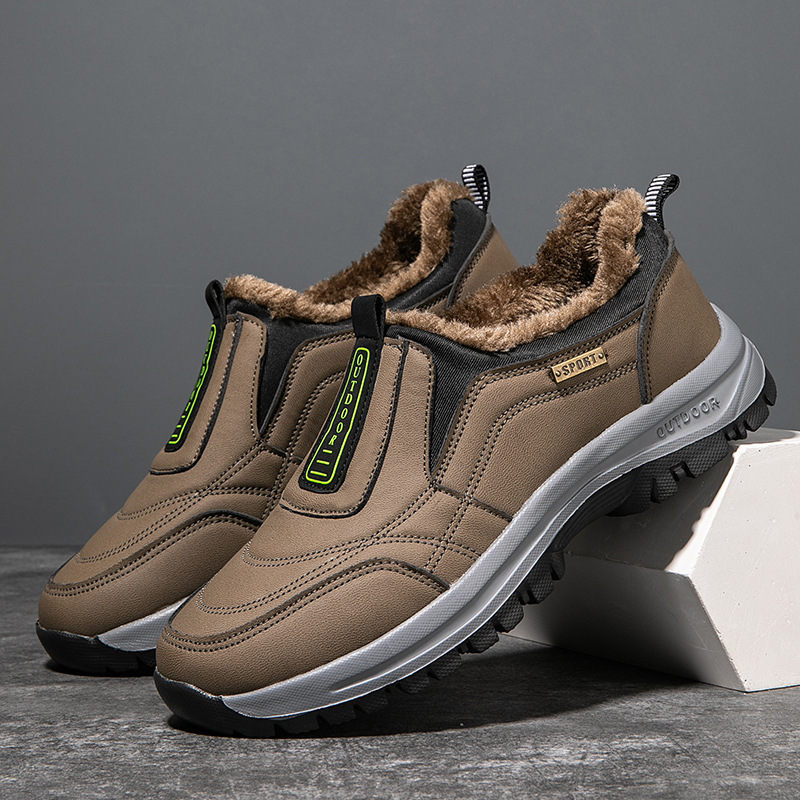 (🔥Best Selling) Men's Comfortable Waterproof Orthopedic Walking Shoes Plus Velvet Shoes