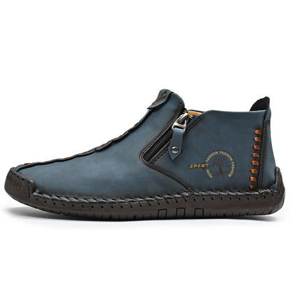 Women's Casual Fashion Non-slip Leather Medieval Slip-on Boots