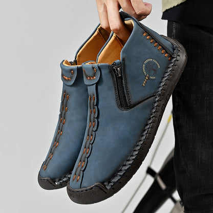 Women's Casual Fashion Non-slip Leather Medieval Slip-on Boots