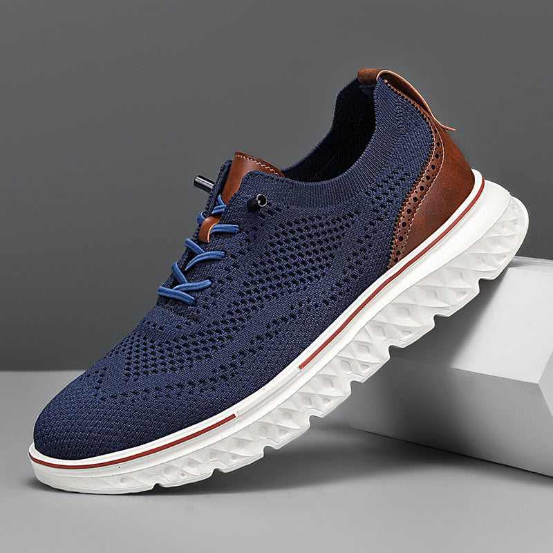 ⏰LAST DAY - 50% OFF🛒Men's Hands Free Slip On Oxford Shoes – Ultra Comfortable knitted fabric shoes, Lightweight Casual Walking Sneakers, Comfortable Dress Shoes, Mesh Urban Shoes for Business & Daily Wear