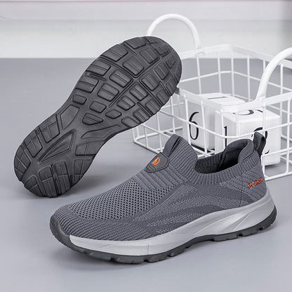 ⏰LAST DAY - 50% OFF🛒 Men's Orthopedic Slip-On Knit Sneakers  – Breathable Mesh Comfort Walking Shoes, Lightweight & Supportive, Easy On/Off Casual Shoes for All-Day Pain Relief