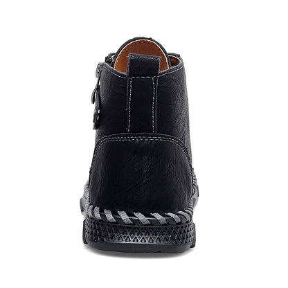 ⏰Clearance Sale-70%OFF🔥Men’s Easy-On Leather Motorcycle Boots – Lightweight Desert Style with Ankle Support & Anti-Slip Sole for Long Rides and Daily Commutes