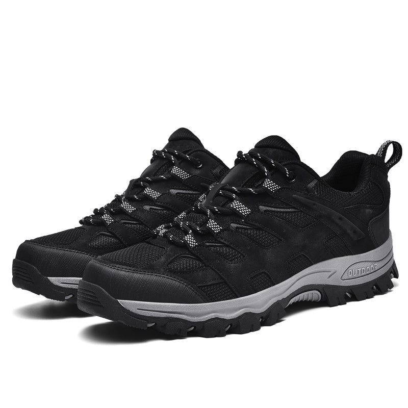 ⏰Limited Time 60% OFF🛒 Men's Outdoor Hiking Shoes – Breathable Waterproof Low-Cut Walking Shoes with Non-Slip Traction, Abrasion-Proof Build & Orthopedic Wide Toe Arch Support