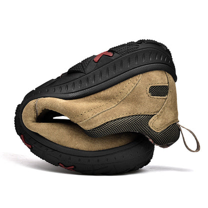 ⏰Promotion - 50% OFF🔥GARB® Men’s Handcrafted Leather Outdoor Loafers – Arch Support, Wide Toe & Impact Protection