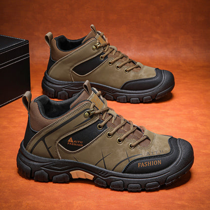 (📢LAST DAY-49% OFF🛒)Men's Outdoor Hiking Shoes – Waterproof, Non-Slip, Puncture-Proof & Smash-Proof with Arch Support & Wide Toe – Perfect for Daily Wear & Outdoor Adventures