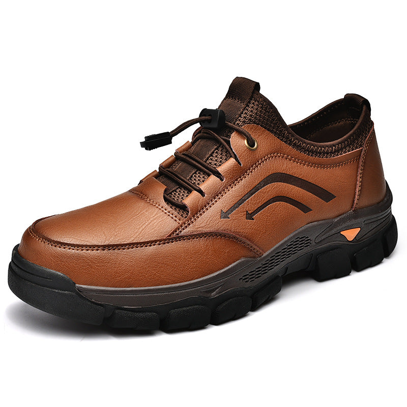 GARB®Men's handmade genuine leather drawstring slip-on orthopedic shoes