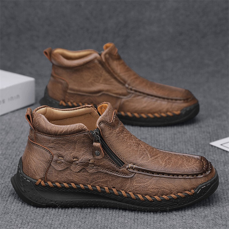 ⏰Limited Time Sale 70% OFF – Men’s Retro Leather Zip Boots