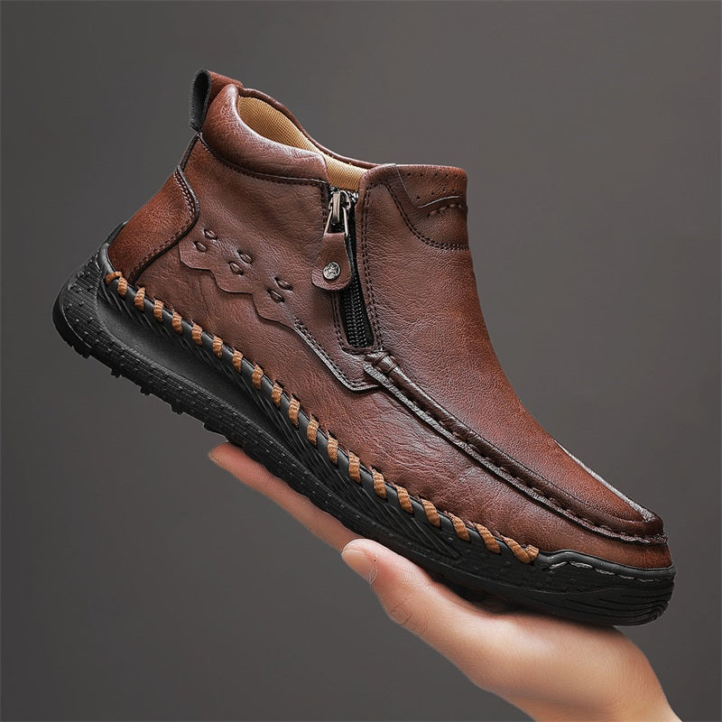 ⏰Limited Time Sale 70% OFF – Men’s Retro Leather Zip Boots