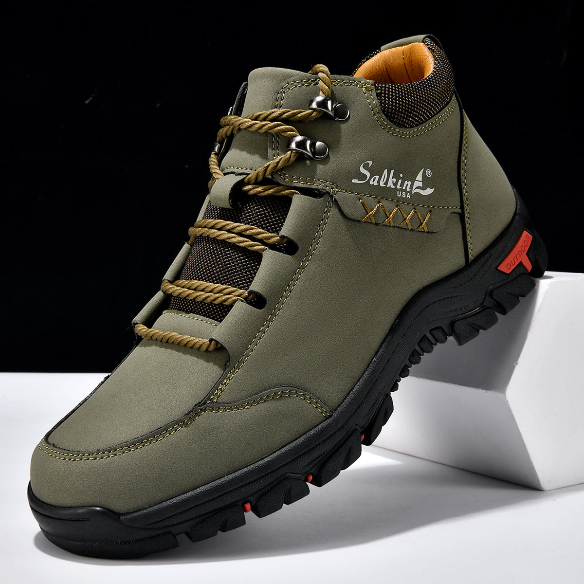 ⏰Limited-Time 70% OFF –Men’s Work Hiking Boots – Waterproof, Non-Slip, Puncture and Smash Resistant, Wide Toe, Arch Support – Ideal for Daily Wear and Outdoor Adventures
