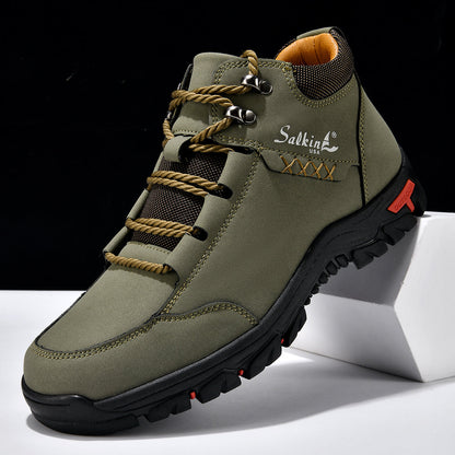 ⏰Limited-Time 70% OFF –Men’s Work Hiking Boots – Waterproof, Non-Slip, Puncture and Smash Resistant, Wide Toe, Arch Support – Ideal for Daily Wear and Outdoor Adventures