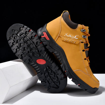 ⏰Limited-Time 70% OFF –Men’s Work Hiking Boots – Waterproof, Non-Slip, Puncture and Smash Resistant, Wide Toe, Arch Support – Ideal for Daily Wear and Outdoor Adventures