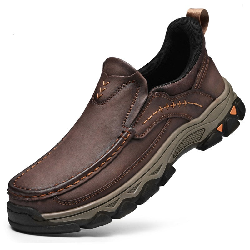 ⏰Last Day! 45% OFF 🔥GARB® Men's Genuine Leather Wide-Toe Orthopedic Outdoor Loafers