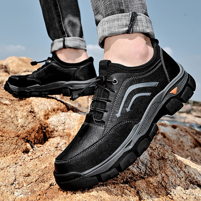 GARB®Men's handmade genuine leather drawstring slip-on orthopedic shoes