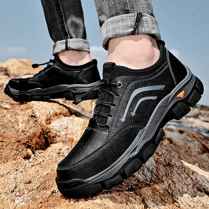 GARB®Men's handmade genuine leather drawstring slip-on orthopedic shoes