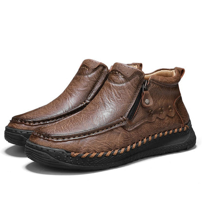 ⏰Limited Time Sale 70% OFF – Men’s Retro Leather Zip Boots