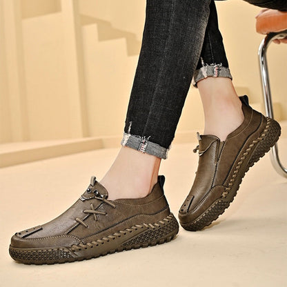 GARB®Men's Handmade Genuine Leather Glue-Free Slip-on Orthopedic Shoes
