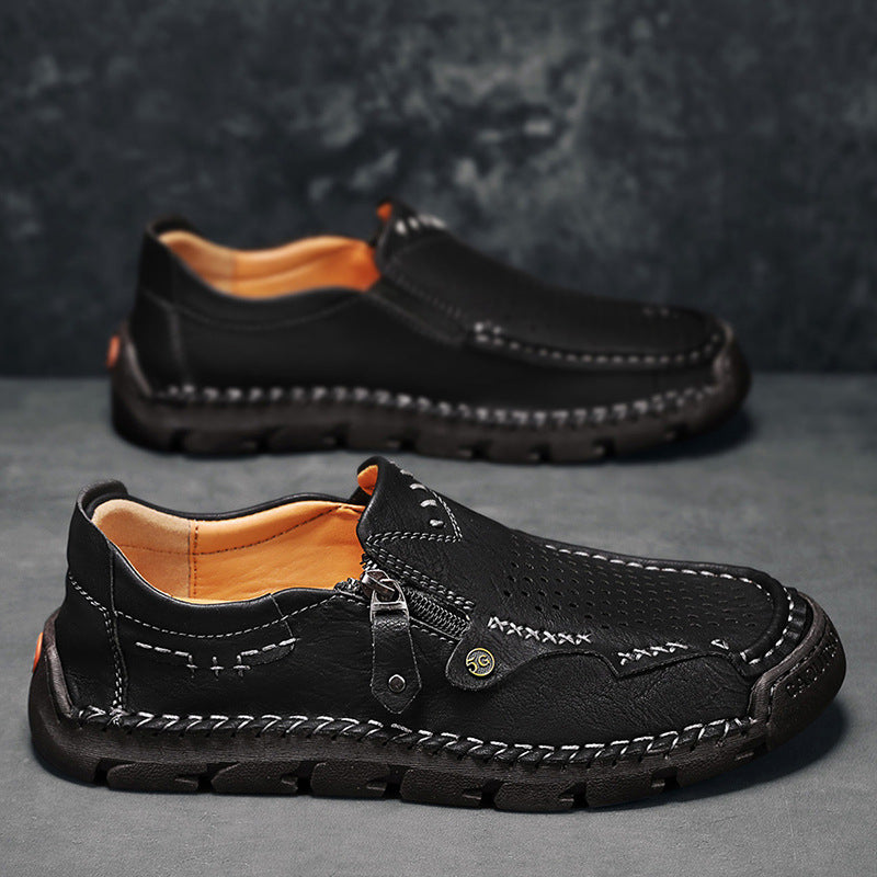 ⏰Promotion - 50% OFF🔥GARB® Men Casual Leather Loafer Summer Flat Soft Light Shoes