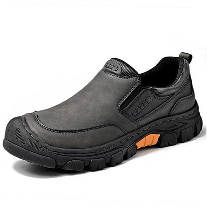 ⏰Promotion - 50% OFF🔥GARB® Men's Wide Toe Slip-On Leather Loafers | Arch Support & Anti-Collision Outdoor Shoes