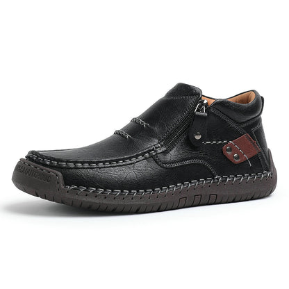 ⏰Last Day! 50% OFF 🔥Men's Handcrafted Genuine Leather Boots with Arch Support & Wide Toe Box