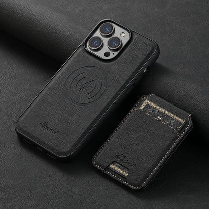 ChubbyArmor LuxeFlip - 2-in-1 Magnetic Leather Case with Detachable Wallet - Magsafe Compatible Flip Stand
