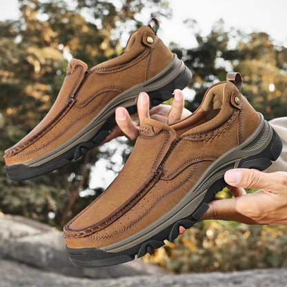 ⏰Last Day! 45% OFF  🔥GARB®Men's Genuine Leather Outdoor Slip-On Loafers with Arch Support & Wide Toe Box