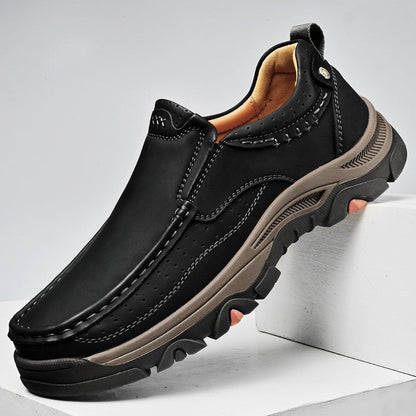⏰Last Day! 45% OFF  🔥GARB®Men's Genuine Leather Outdoor Slip-On Loafers with Arch Support & Wide Toe Box