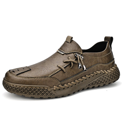 GARB®Men's Handmade Genuine Leather Glue-Free Slip-on Orthopedic Shoes
