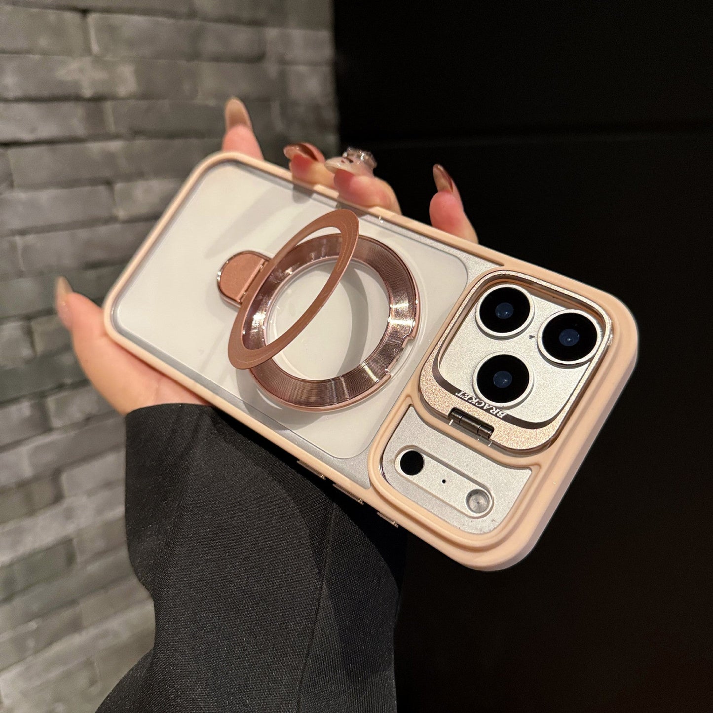 Magnetic Dual Stand Clear Case For iPhone 17/16/15/14 Series