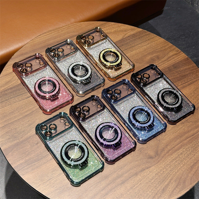 Four-corner Airbag Glitter Magnetic Phone Case (for iPhone Series)