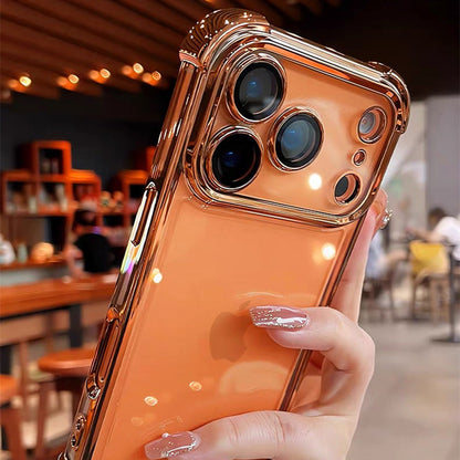 Airbag Shockproof Electroplating Transparent Phone Case for iPhone 14 15 16 17