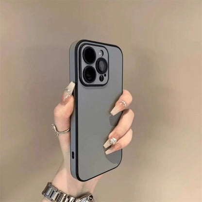 Simple Pure Pigment Leather iPhone Case