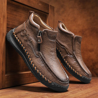 ⏰Limited Time Sale 70% OFF – Men’s Retro Leather Zip Boots