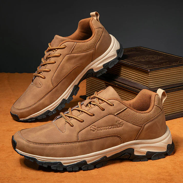 🔥Best Seller-Men's Comfortable Arch Support Shock Absorbing Orthopedic Leather Sneakers