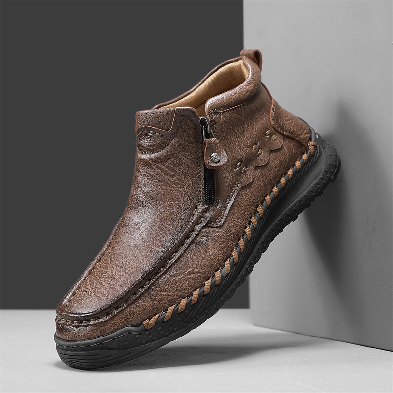 ⏰Limited Time Sale 70% OFF – Men’s Retro Leather Zip Boots