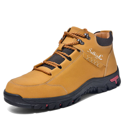 ⏰Limited-Time 70% OFF –Men’s Work Hiking Boots – Waterproof, Non-Slip, Puncture and Smash Resistant, Wide Toe, Arch Support – Ideal for Daily Wear and Outdoor Adventures