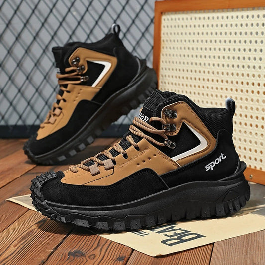 (⏰LAST DAY-70% OFF🛒)Men's Outdoor Hiking Boots - Waterproof, Non-Slip, Puncture-Proof And Smash-Proof; Correct Arch Support And Wide Toe - Suitable For Daily Wear And Outdoor Adventures