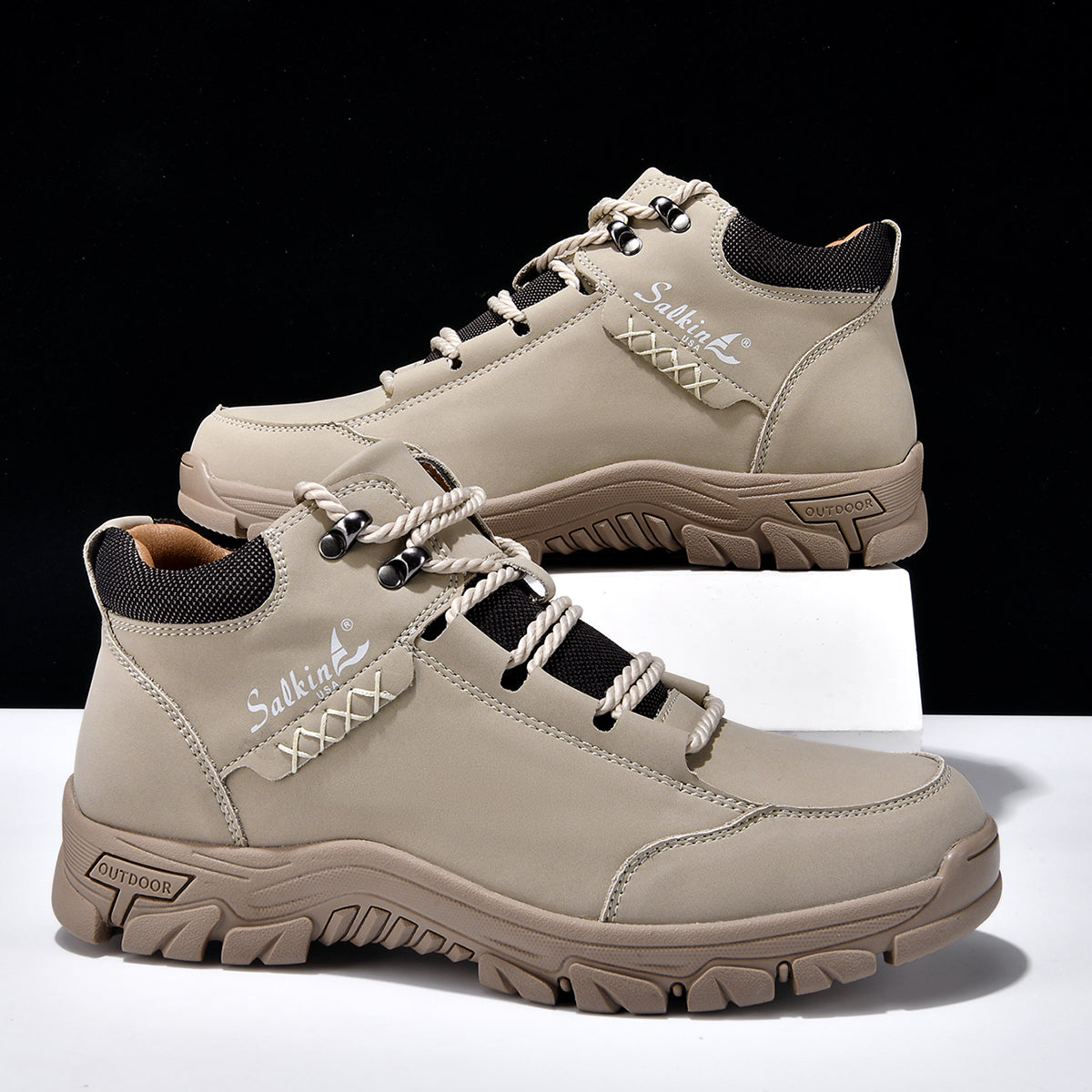 ⏰Limited-Time 70% OFF –Men’s Work Hiking Boots – Waterproof, Non-Slip, Puncture and Smash Resistant, Wide Toe, Arch Support – Ideal for Daily Wear and Outdoor Adventures