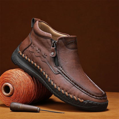 ⏰Limited Time Sale 70% OFF – Men’s Retro Leather Zip Boots