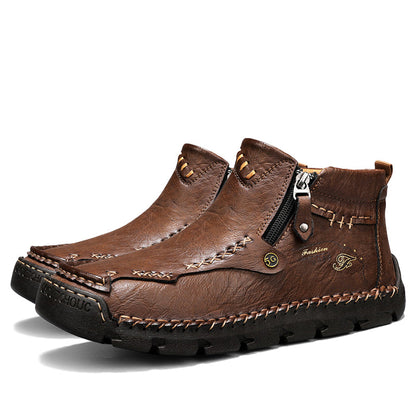 💥Last day deals 70% OFF💥Men's Casual Handmade Leather Non-slip Arch Support Boots - Prevent Foot Diseases