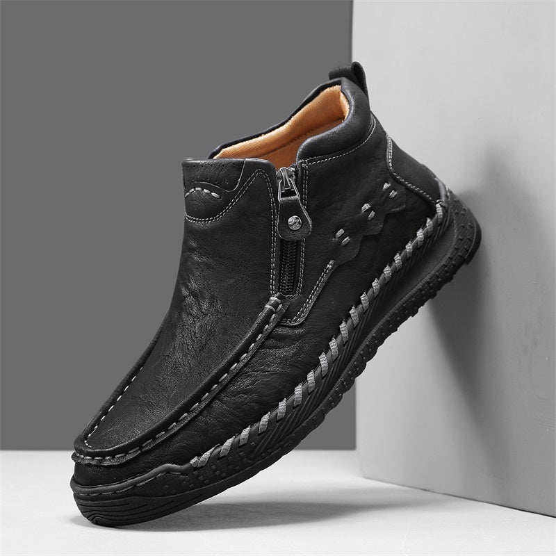 ⏰Limited Time Sale 70% OFF – Men’s Retro Leather Zip Boots