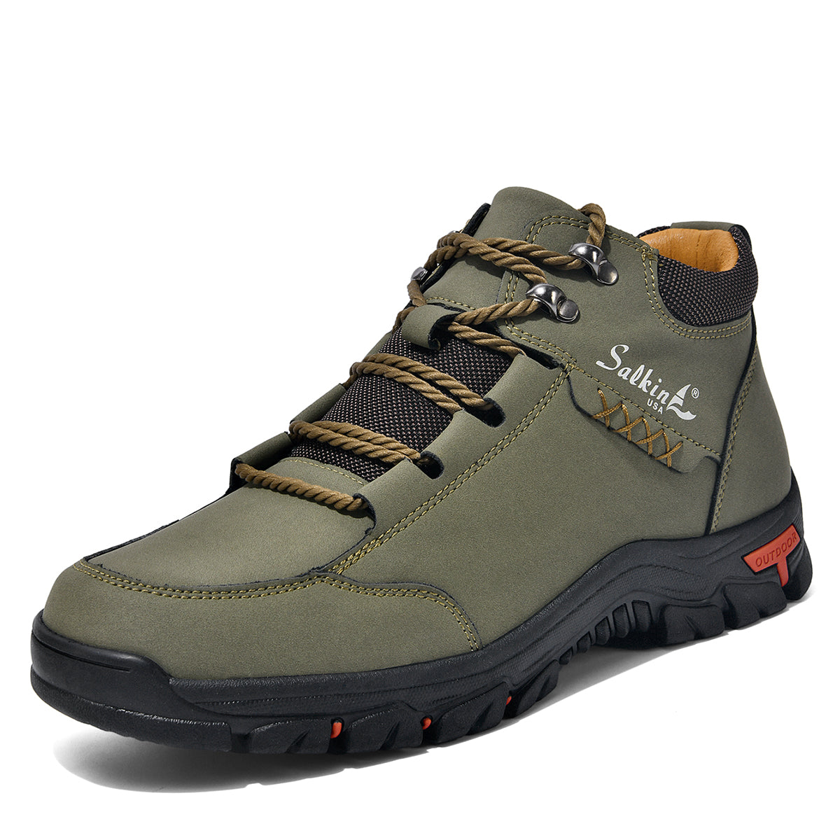 ⏰Limited-Time 70% OFF –Men’s Work Hiking Boots – Waterproof, Non-Slip, Puncture and Smash Resistant, Wide Toe, Arch Support – Ideal for Daily Wear and Outdoor Adventures