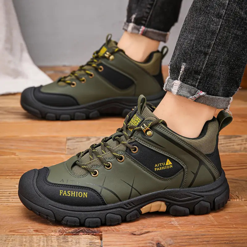 (📢LAST DAY-49% OFF🛒)Men's Outdoor Hiking Shoes – Waterproof, Non-Slip, Puncture-Proof & Smash-Proof with Arch Support & Wide Toe – Perfect for Daily Wear & Outdoor Adventures